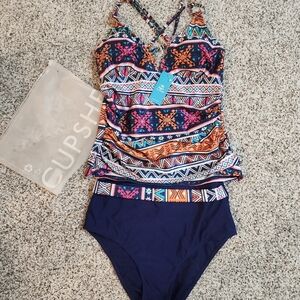 New With Tags..Cupshe Multicolor Patterned Swimsuit